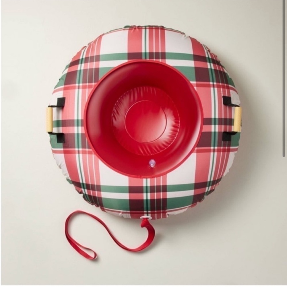 Festive Plaid 36" Christmas Snow Tube Red/Green/Cream - Hearth & Hand